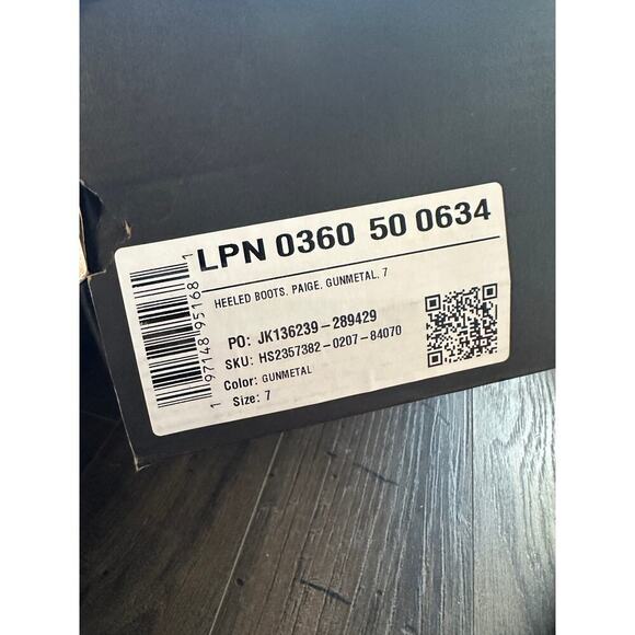 NWT Shoedazzle 7 Metallic Paige Leather Knee High Heel Boot Party Club Birthday - Picture 7 of 13